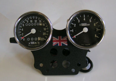 Dual Mini Tachometer and Speedometer Kit for the Triumph Bonneville and Thruxton