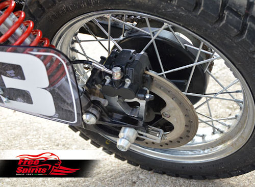 Free Spirits Rear Caliper Relocation Bracket for the Triumph Scrambler and Thruxton