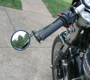 PAIR OF HANDLEBAR END MIRRORS TO FIT TRIUMPH T100 TR7 T25 TR 