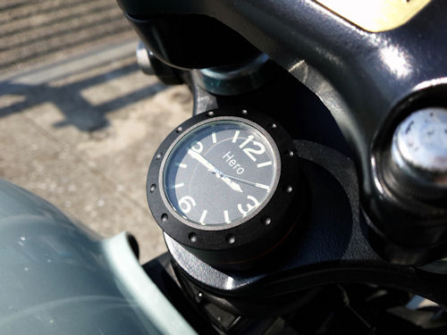 Stem Mount Clock for the Triumph Bonneville, SE, T100, Black, Thruxton and Scrambler